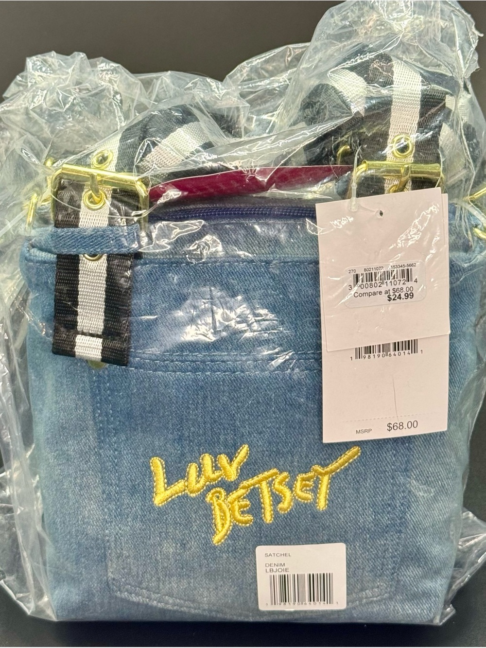 Betsey Johnson Denim Crossbody Bag NIB!!! - Picture 4 of 5